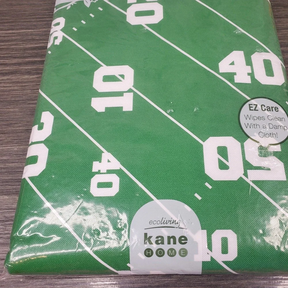 Football Field Tablecloth ECO Vinyl w/ Flannel Back 52